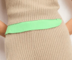 ÉCUME écru bande vert fluo