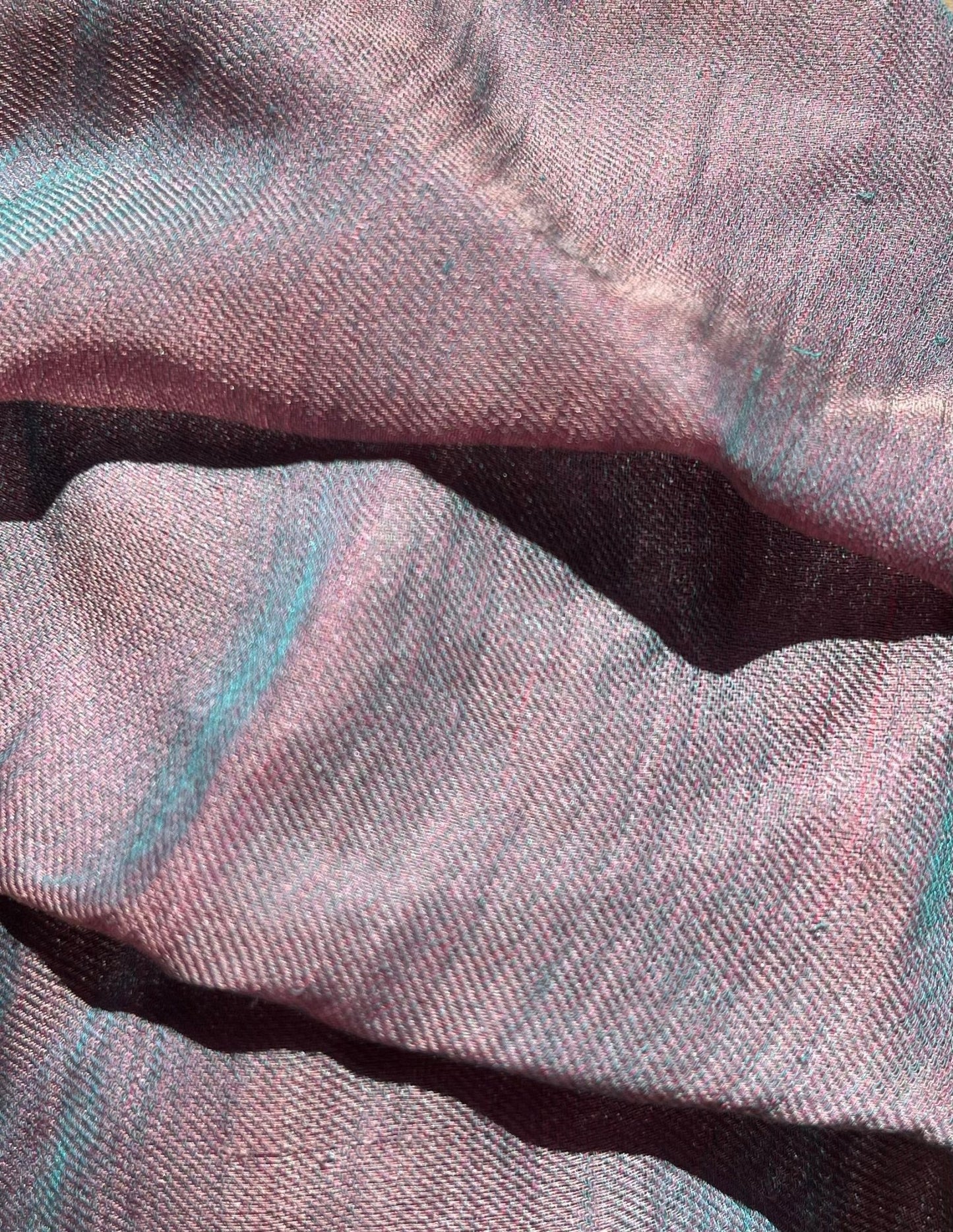 MOUSSELINE soie rose & bleu